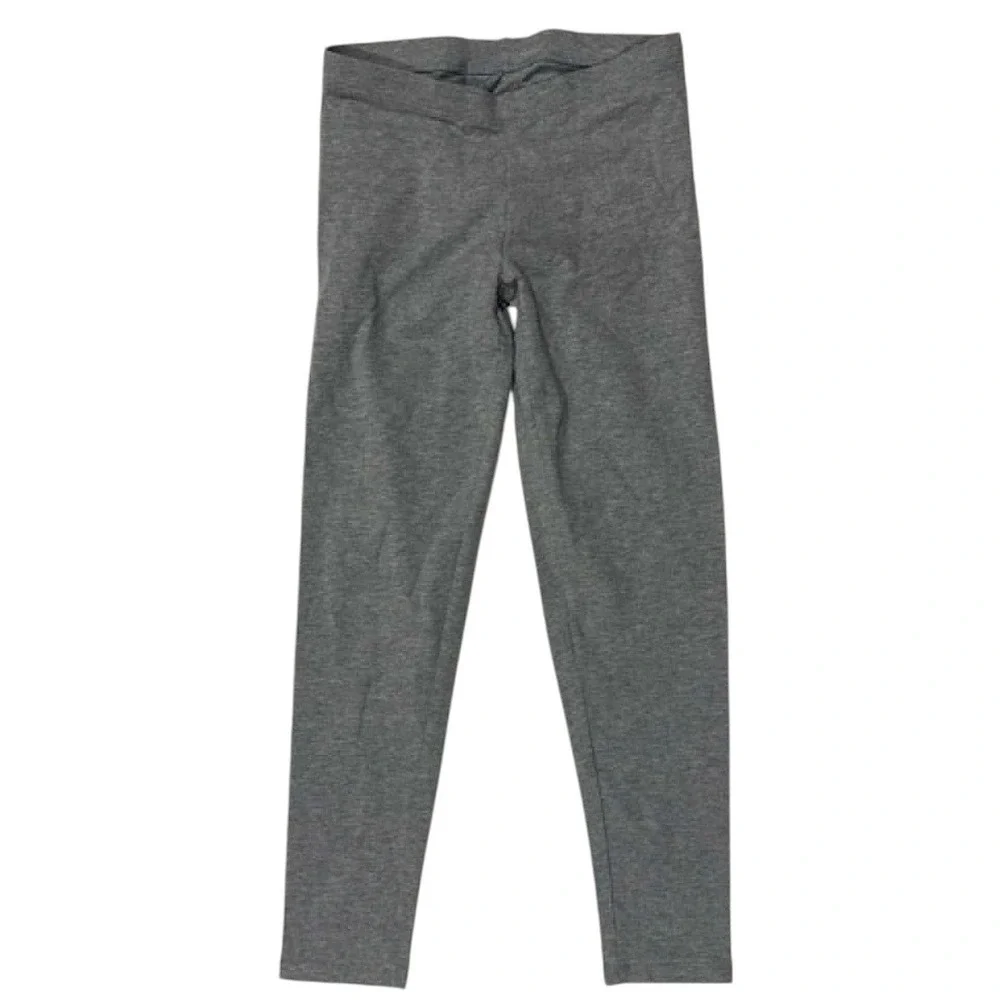 Member's Mark Girls Gray Heathered Leggings Size M 7/8 Cotton Stretch Pants